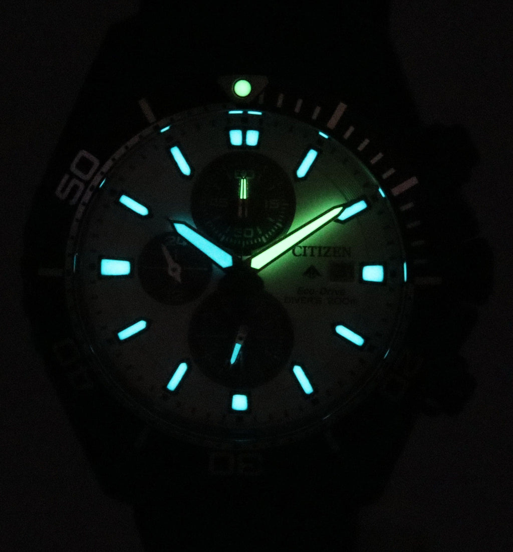Citizen Promaster Marine Eco-Drive Chronograph White Dial Diver's CA0825-05A 200M Men's Watch