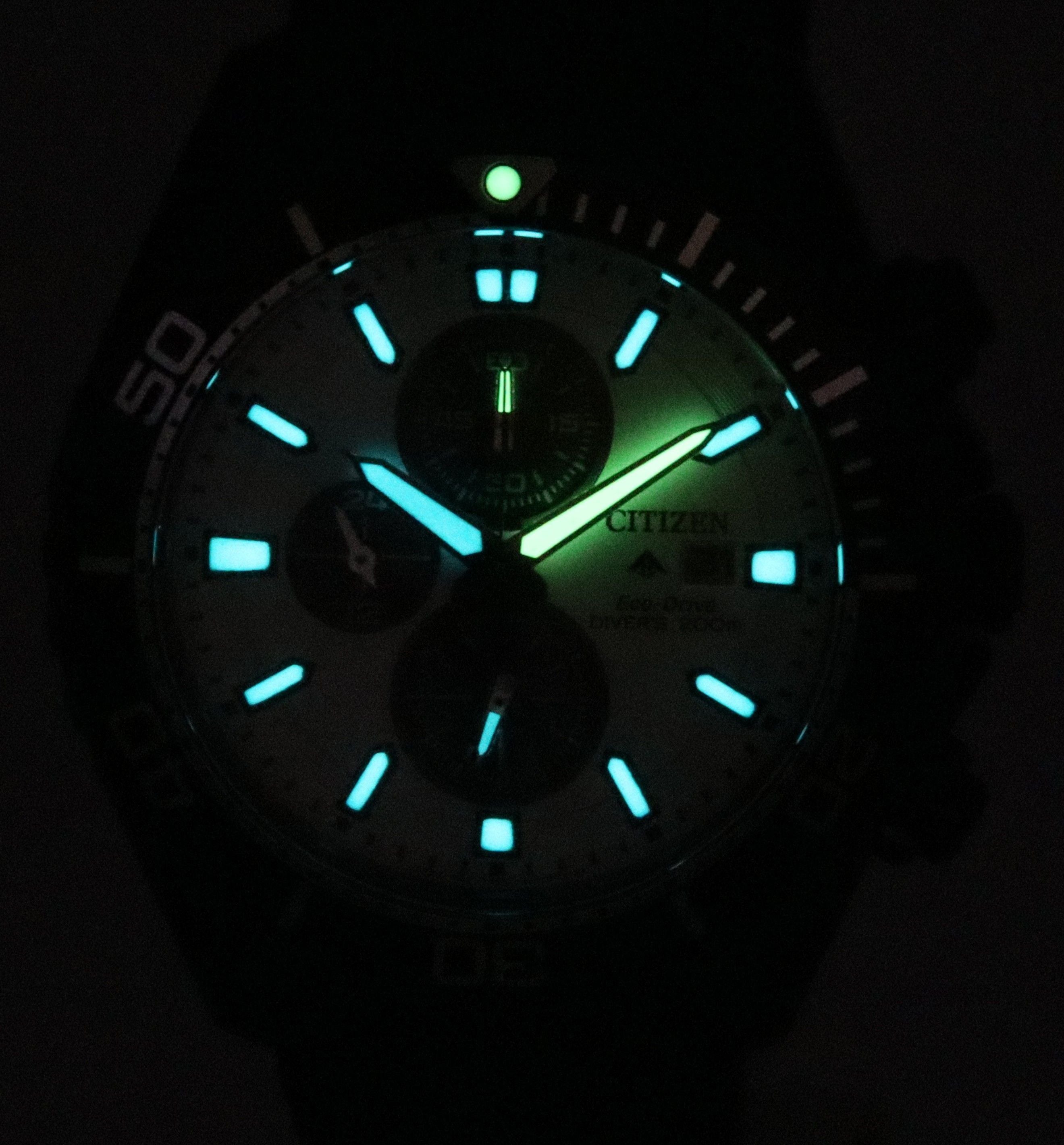 Citizen Promaster Marine Eco-Drive Chronograph White Dial Diver's CA0825-05A 200M Men's Watch