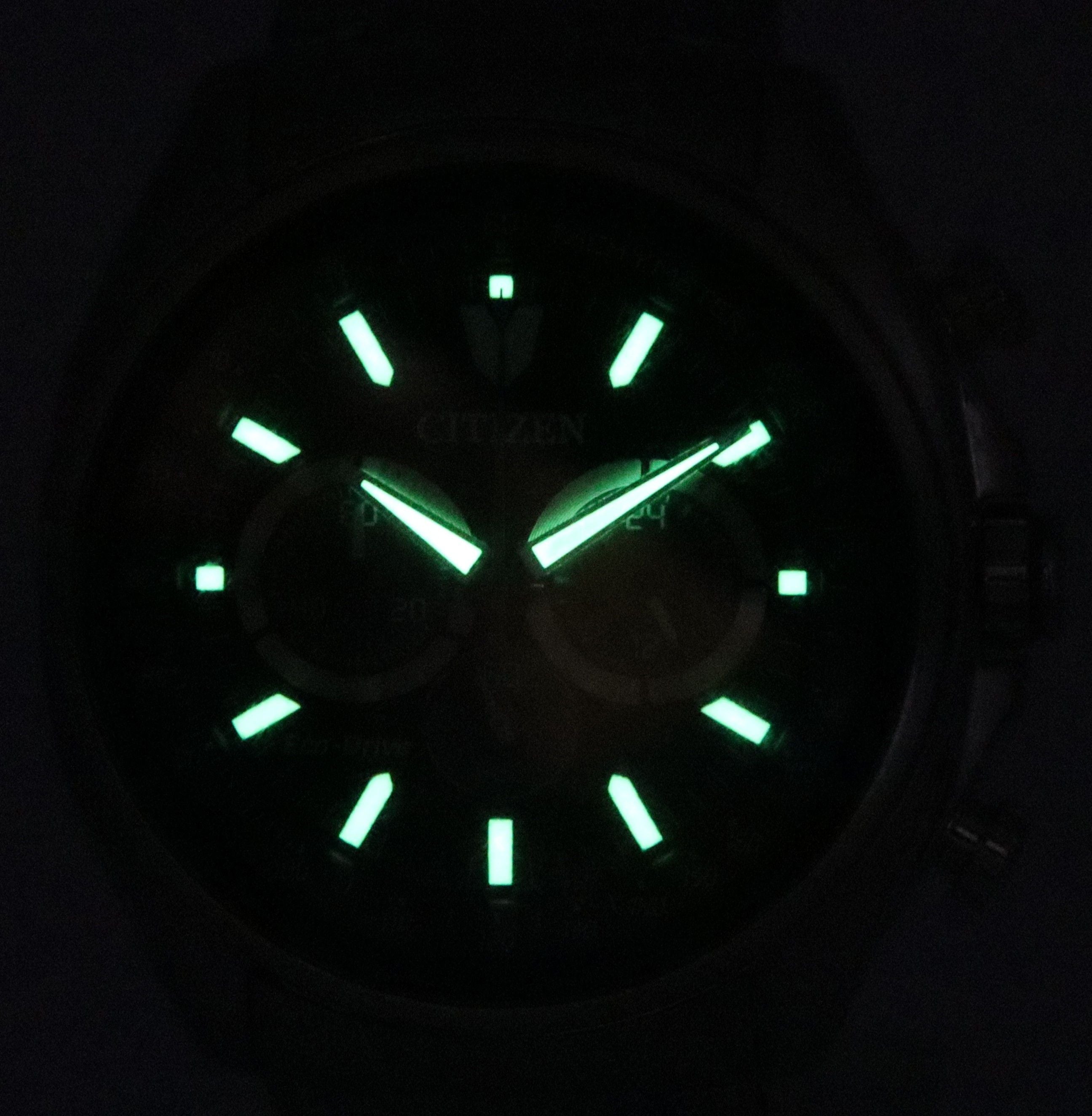 Citizen Eco-Drive Chronograph Stainless Steel Black Dial CA4560-81E 100M Men's Watch
