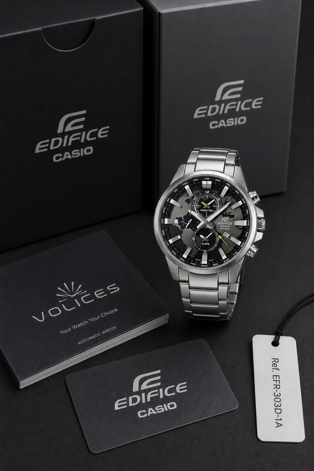 Casio Edifice EFR-303 World Time EFR-303D-1A Watch