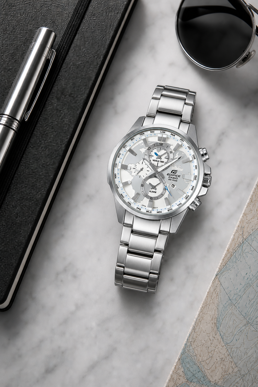 Casio Edifice EFR-303 World Time EFR-303D-7A Watch