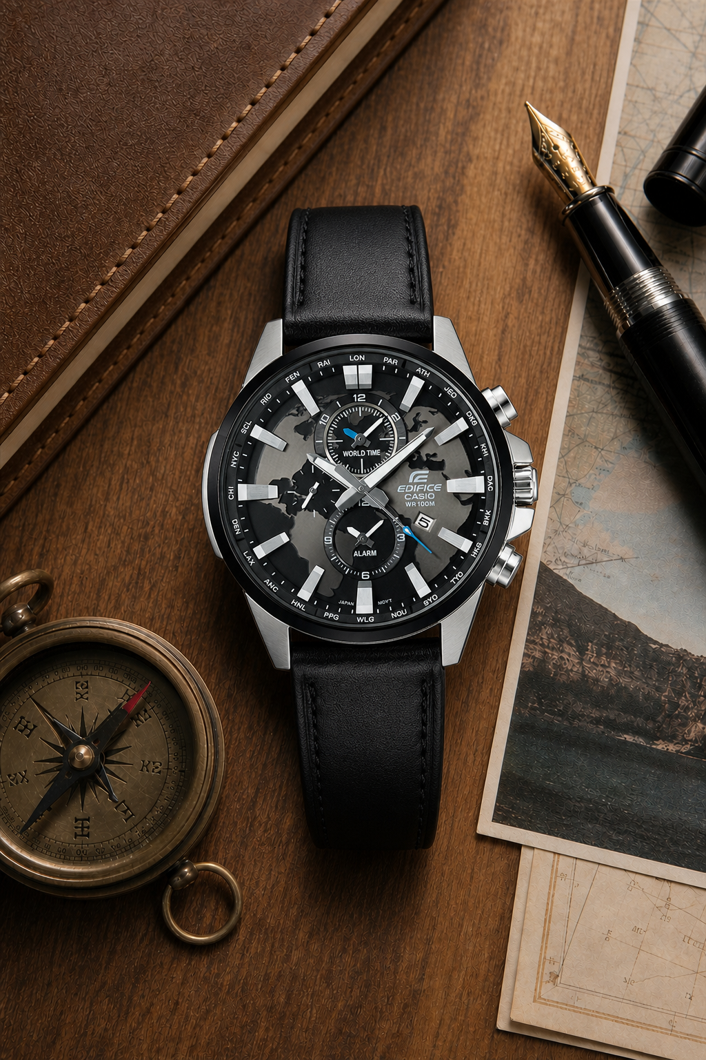 Casio Edifice EFR-303 World Time EFR-303L-1A Watch