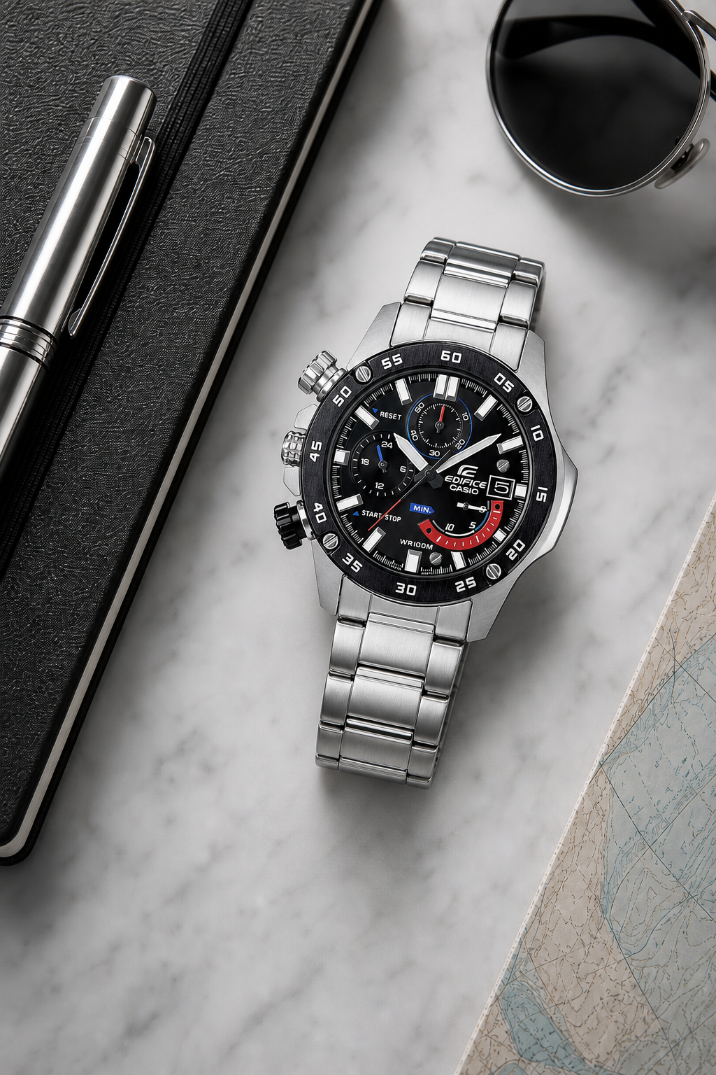 Casio Edifice EFR-558 Chronograaf EFR-558DB-1 Horloge