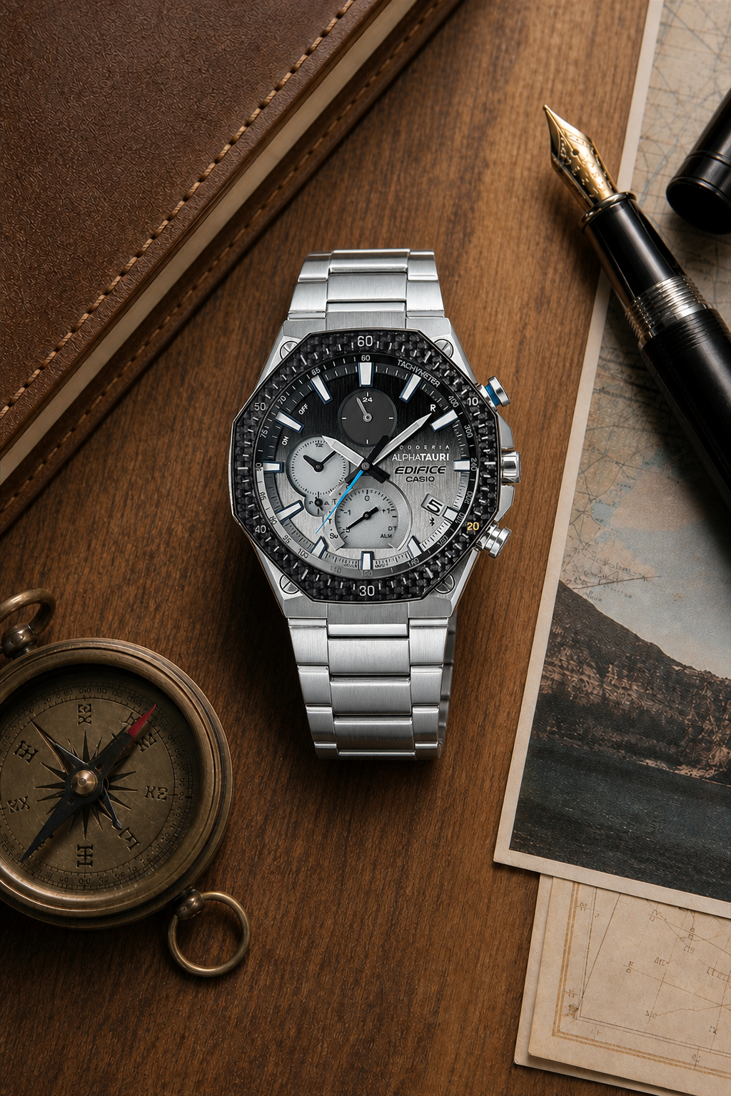 Casio Edifice EQB-1100 Slim Solar Bluetooth EQB-1100AT-2A Watch