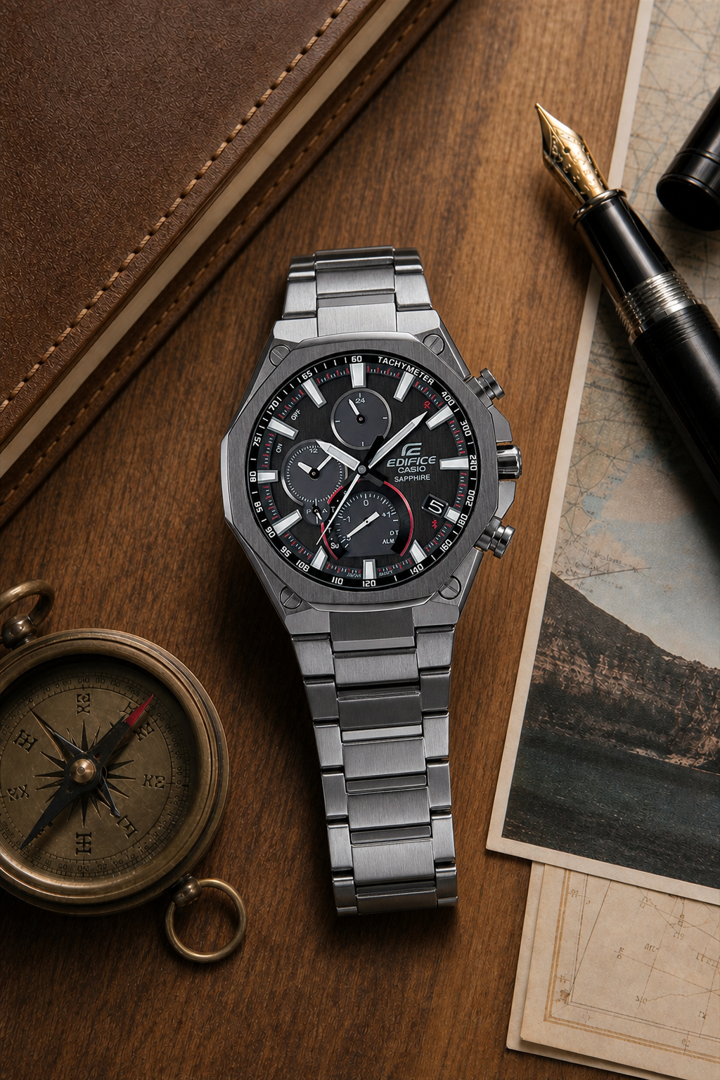 Casio Edifice EQB-1100 Slim Solar Bluetooth EQB-1100DC-1A Watch
