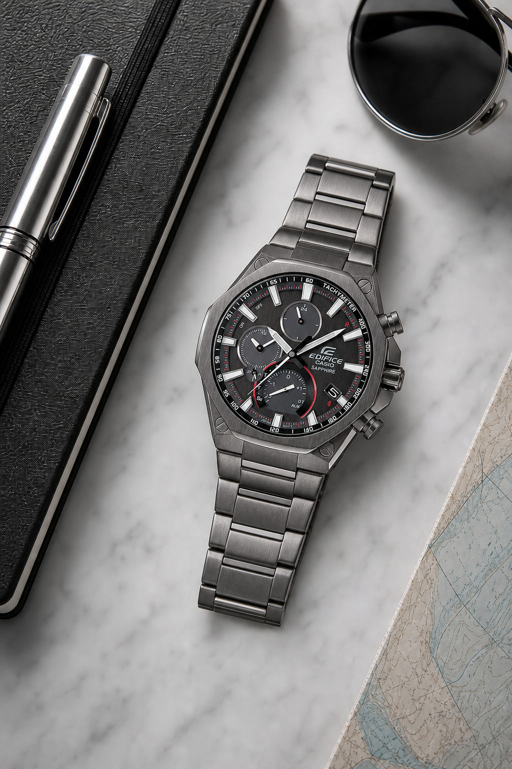 Casio Edifice EQB-1100 Slim Solar Bluetooth EQB-1100DC-1A Watch