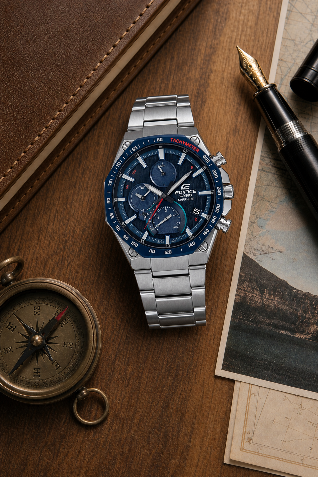 Casio Edifice EQB-1100 Slim Solar Bluetooth EQB-1100XYDB-2A Watch