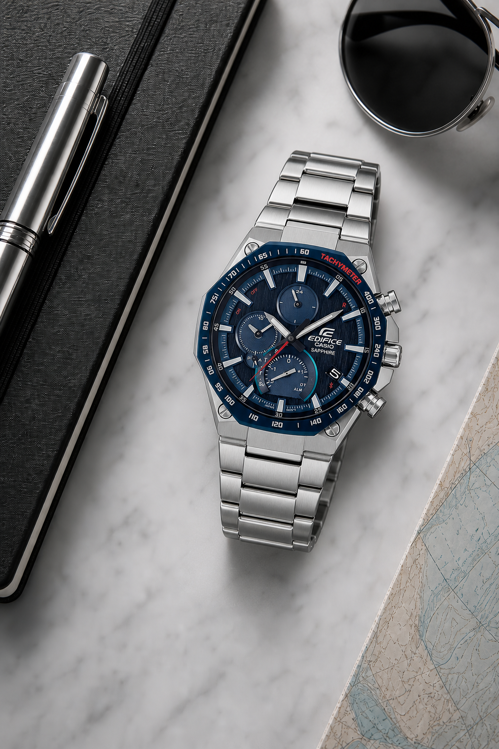 Casio Edifice EQB-1100 Slim Solar Bluetooth EQB-1100XYDB-2A Watch