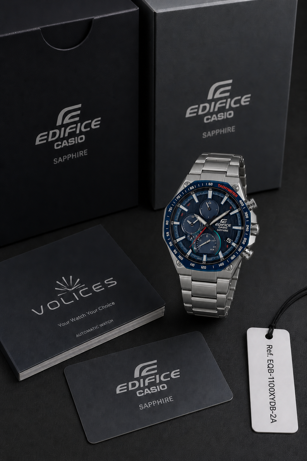 Casio Edifice EQB-1100 Slim Solar Bluetooth EQB-1100XYDB-2A Watch