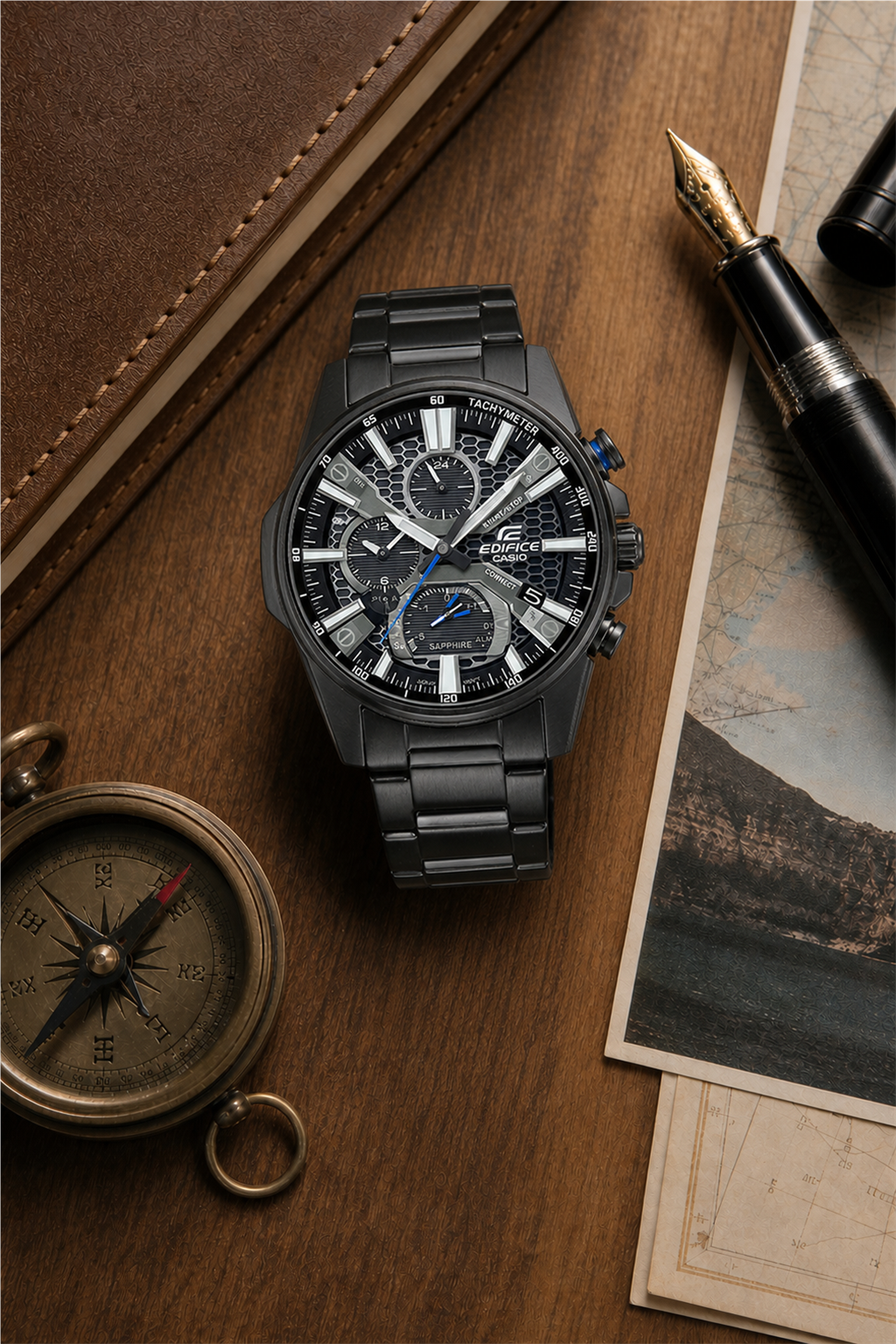 Casio Edifice EQB-1200 Solar Bluetooth EQB-1200DC-1A Watch