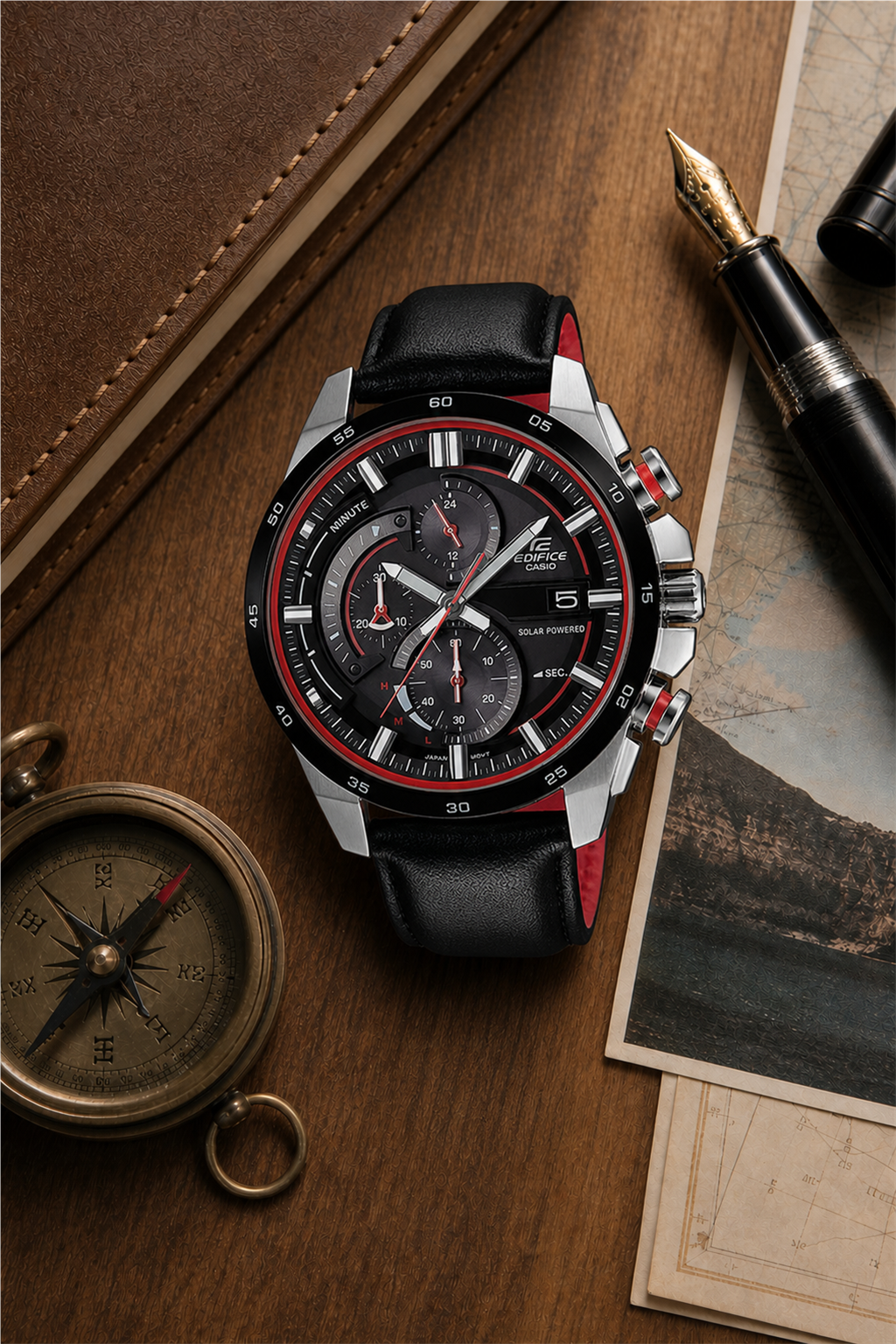 Casio Edifice EQS-600 Solar Chronograph EQS-600BL-1A Watch