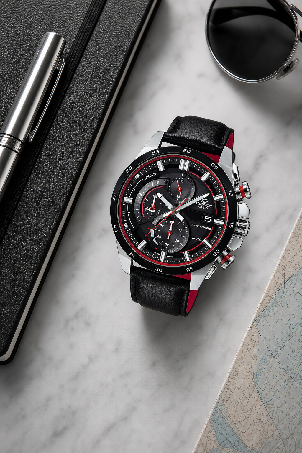 Casio Edifice EQS-600 Solar Chronograph EQS-600BL-1A Watch