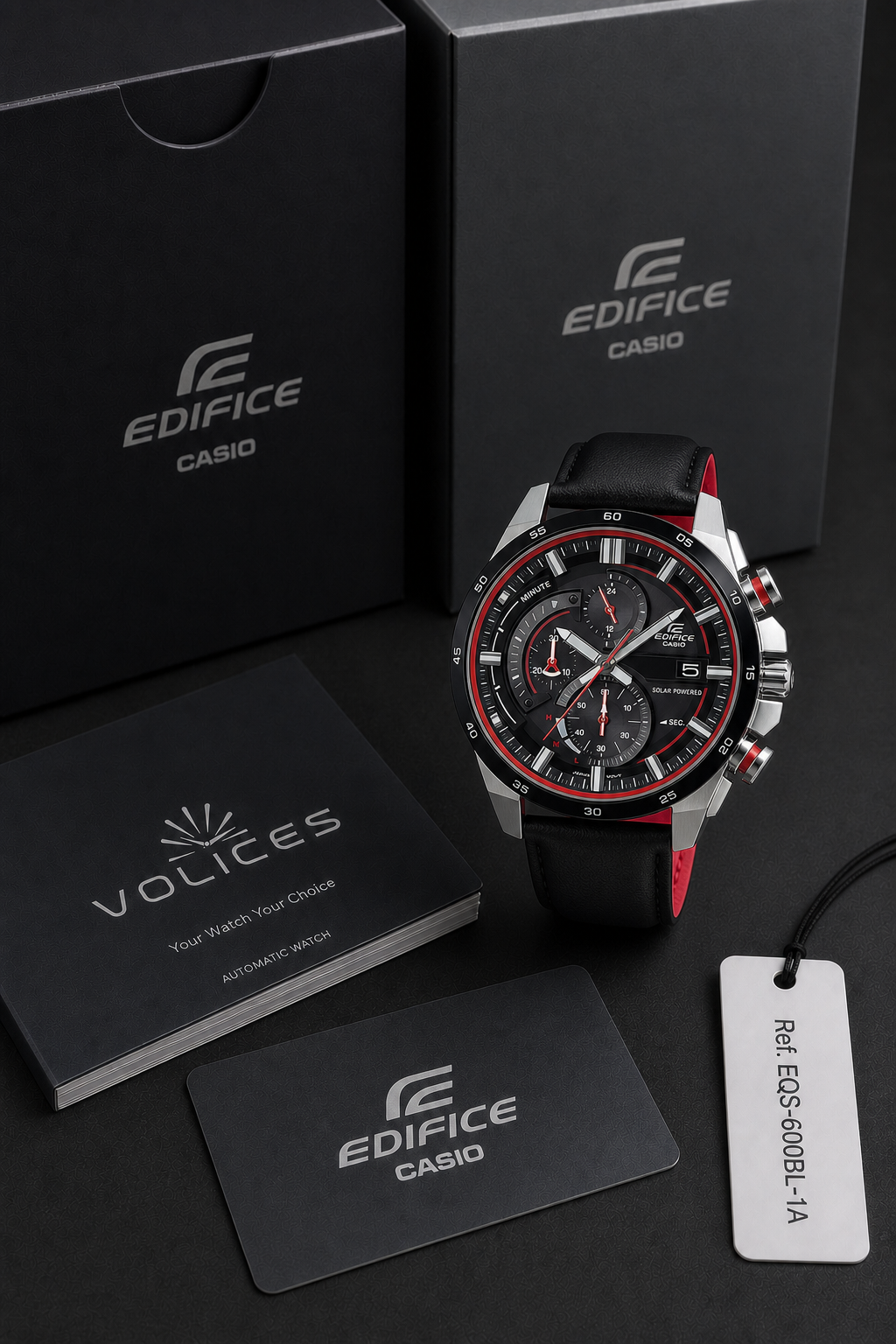 Casio Edifice EQS-600 Solar Chronograph EQS-600BL-1A Watch