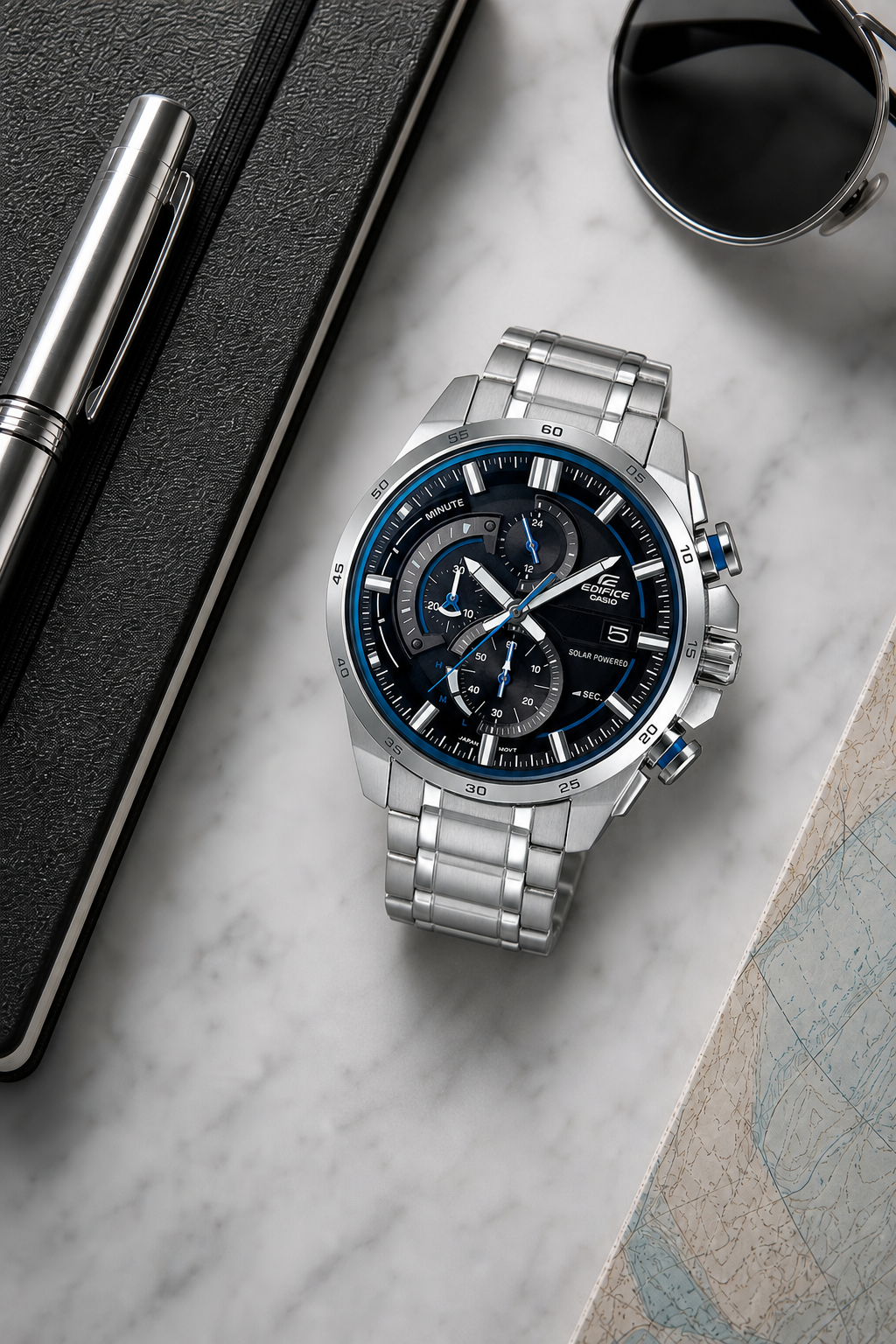 Casio Edifice EQS-600 Solar Chronograph EQS-600D-1A2 Watch