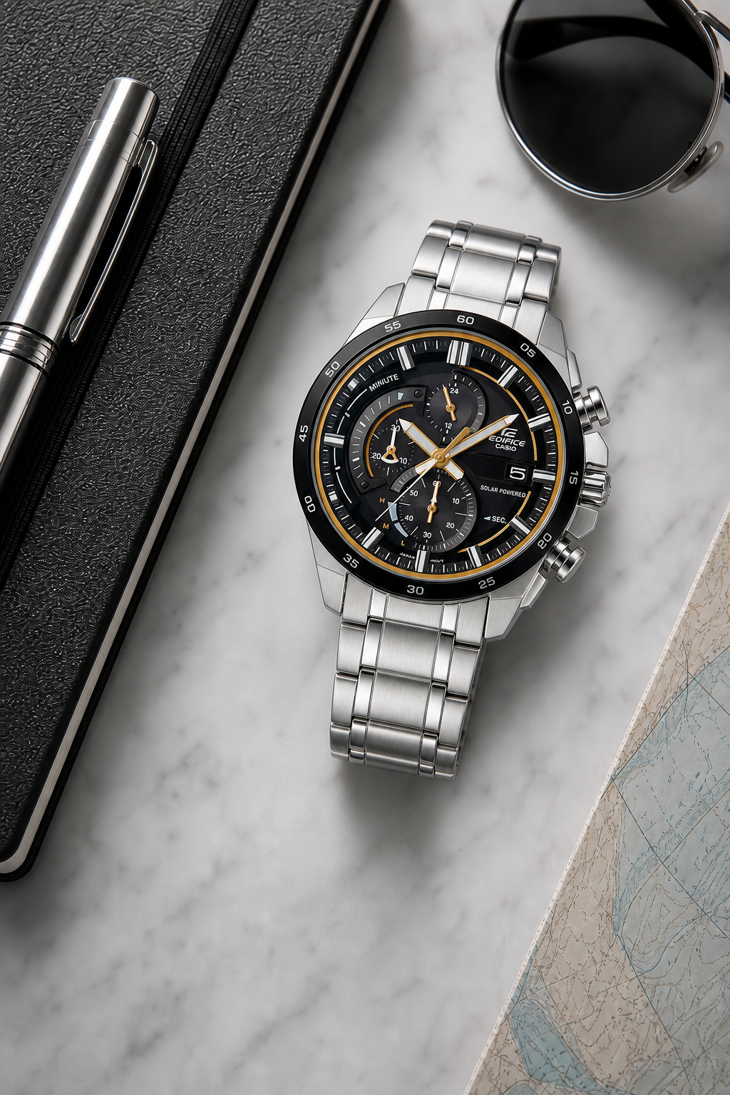 Casio Edifice EQS-600 Solar Chronograph EQS-600DB-1A9 Watch