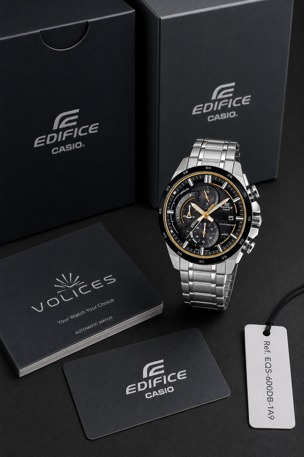 Casio Edifice EQS-600 Solar Chronograph EQS-600DB-1A9 Watch