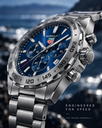 TAG Heuer Formula 1 Chronograph CAZ101K.BA0842 case crown pushers and bracelet angle