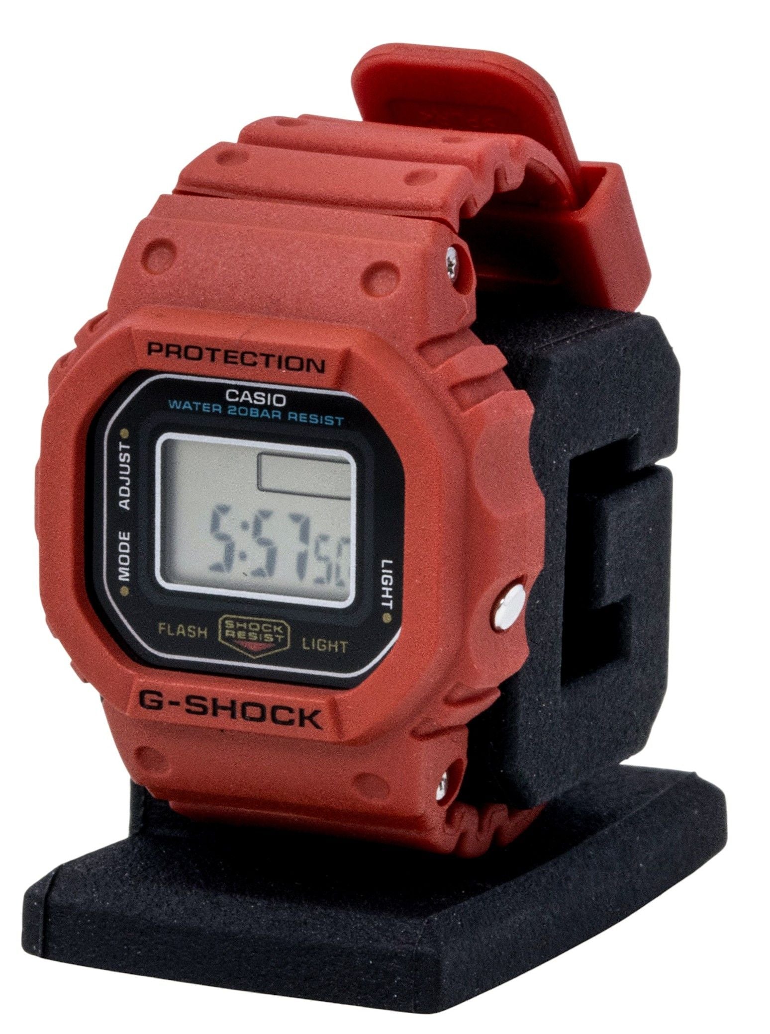 Casio G-Shock Nano Digital Red Bio-Based Resin Strap Quartz DWN-5600-4 200M Unisex Watch