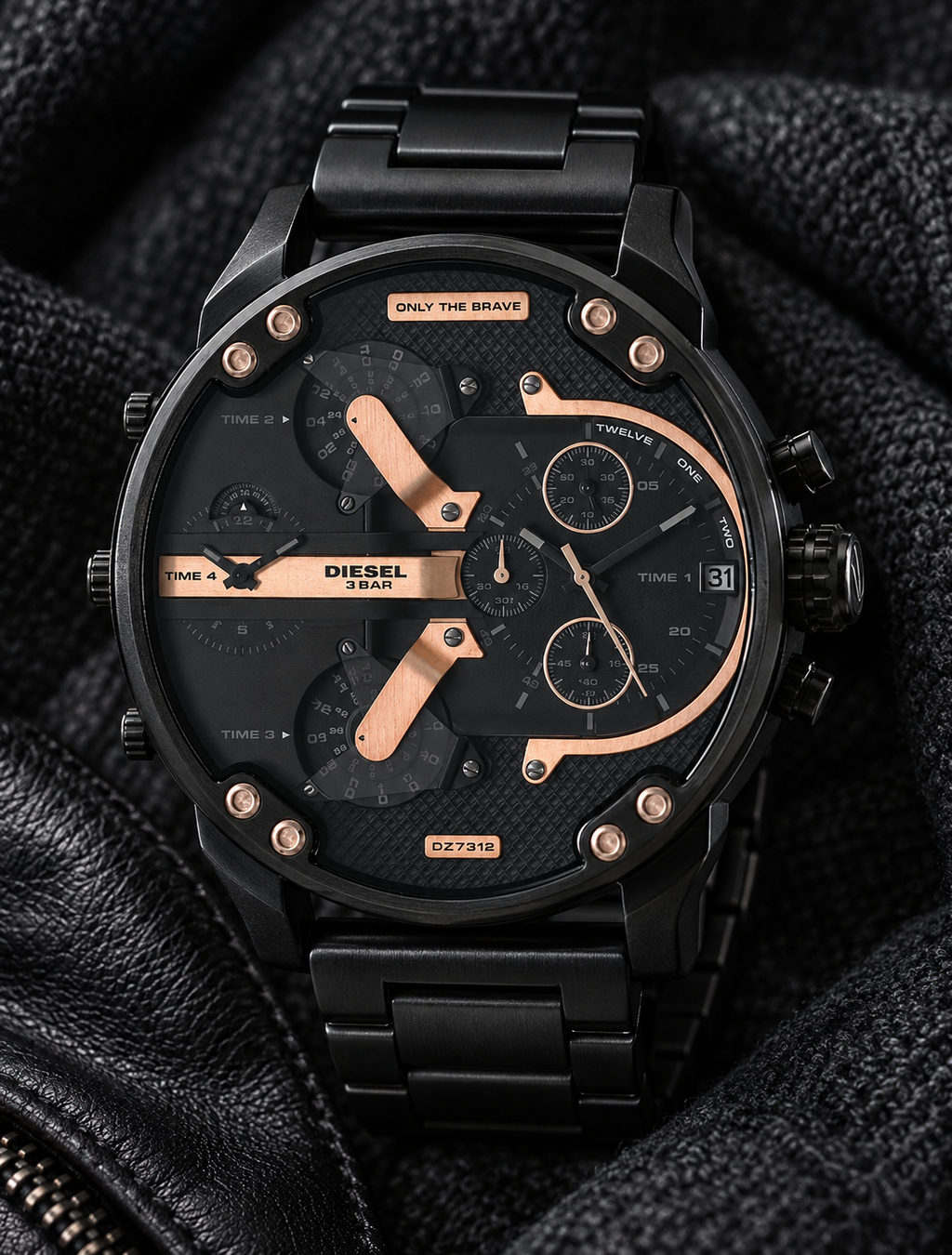 Diesel DZ7312 Mr. Daddy 2.0 men's watch — dark textile