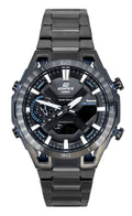 Casio Edifice Analog Digital Stainless Steel Black Dial Solar ECB-2300DC-1A 100M Men's Watch
