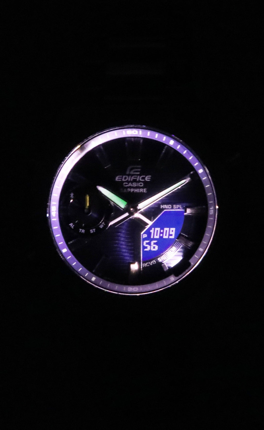 Casio Edifice Analog Digital Smartphone Link Blue Dial Quartz ECB-S10D-2A 100M Men's Watch