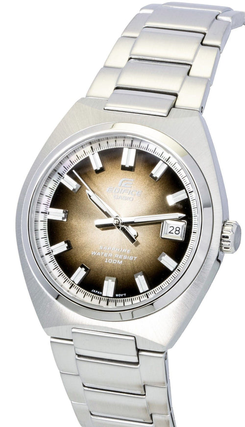 Casio Edifice Analog Stainless Steel Brown Dial Quartz EFB-109D-5AV 100M Men's Watch