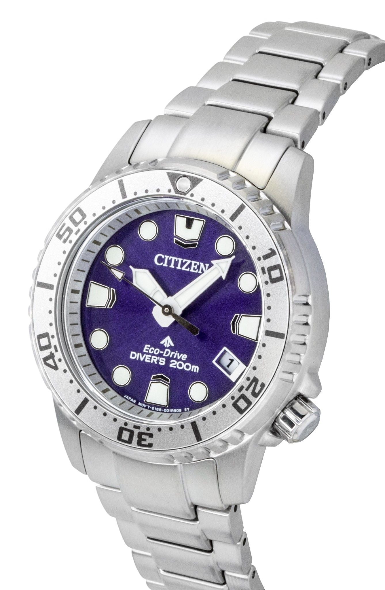 Citizen Promaster Dive Stainless Steel Purple Dial Eco-Drive Diver's EO2027-50X 200M Women's Watch