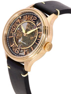 Thomas Earnshaw Baron Genuine Leather Skeleton Dial Automatic ES-8231-03 Men's Watch