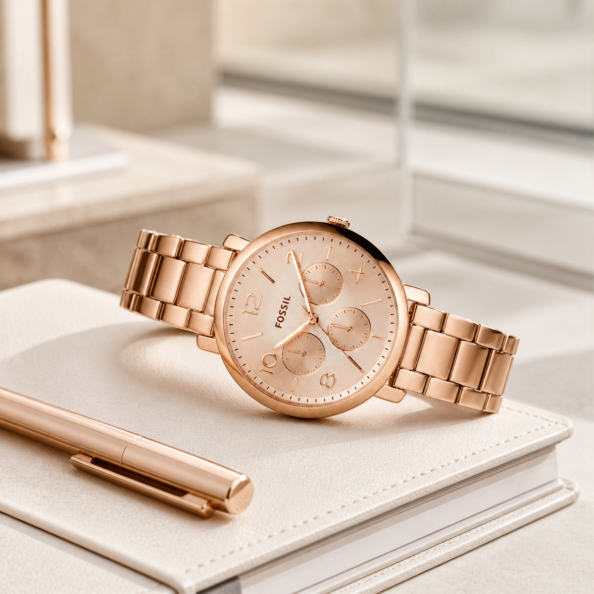 Fossil ES3714 35mm Women's Watch executive desk view