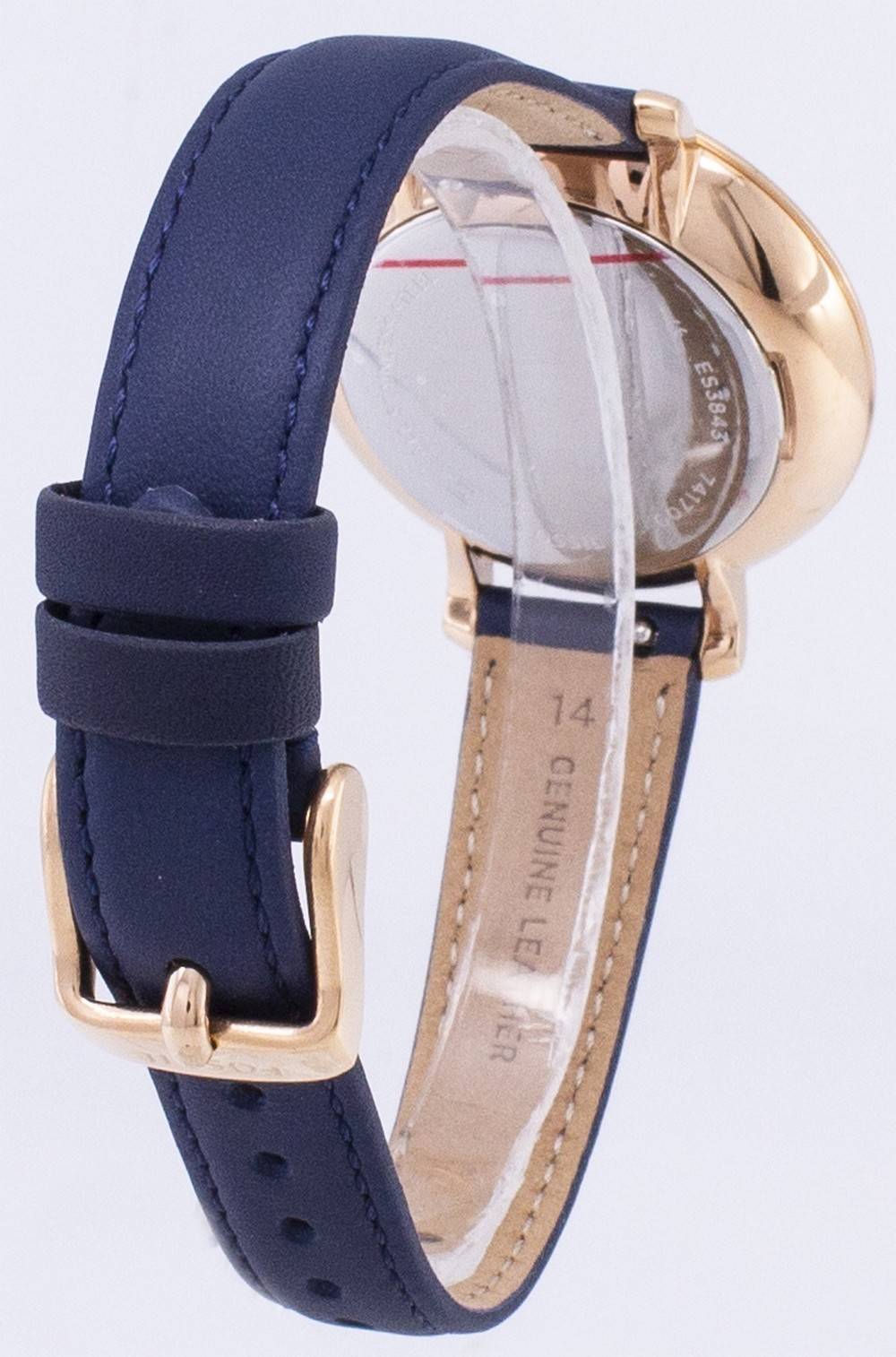 Fossil Jacqueline Silver Dial Navy Blue Leather ES3843 Women's Watch