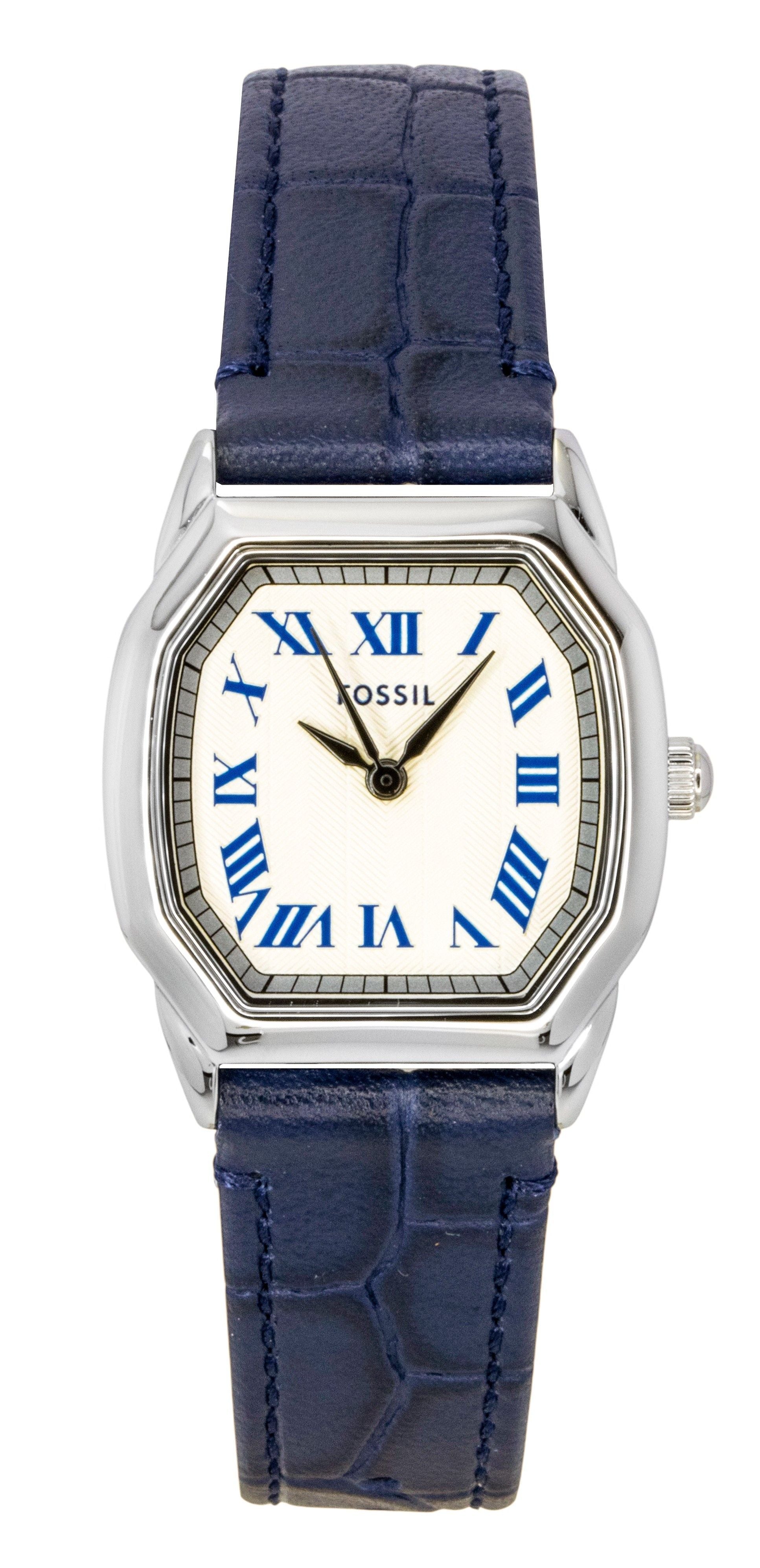 Fossil Harlow Croco Leather Cream Dial Quartz ES5425 Women's Watch