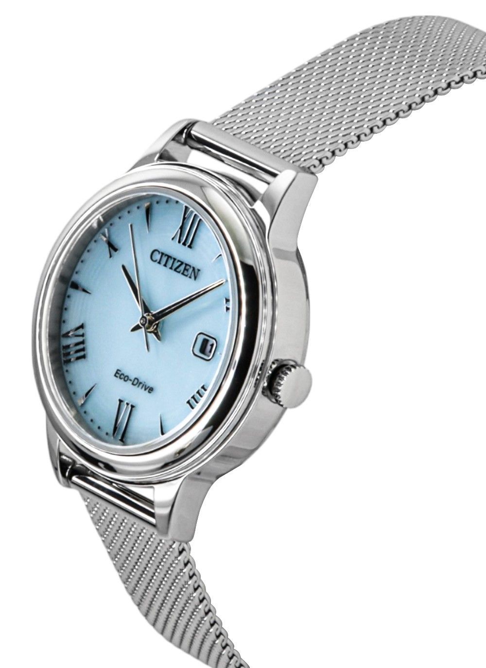 Citizen Elegance Stainless Steel Blue Dial Eco-Drive EW2621-75M 100M Women's Watch