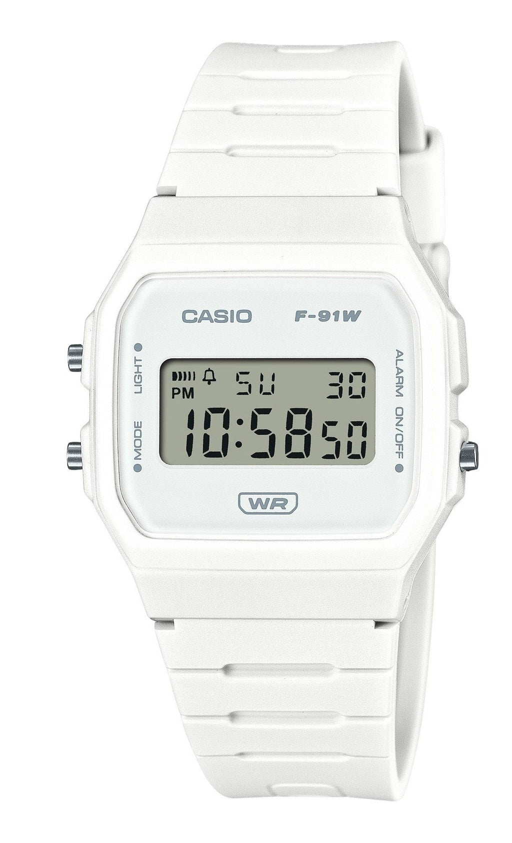 Casio Pop Digital Bio-Based White Resin Strap Quartz F-91WB-7A Unisex Watch