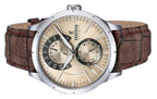 Festina Retro Lederarmband Multifunktion Beige Zifferblatt Quarz F16573-9 Herrenuhr