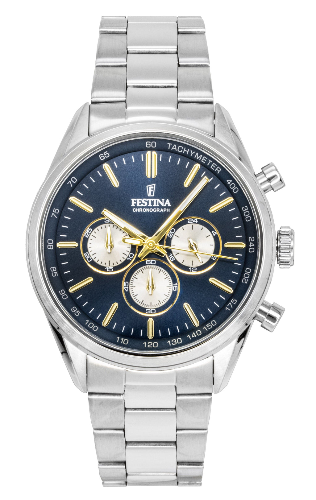Festina Timeless Chronograph Stainless Steel Blue Dial Quartz F16820-C Men's Watch