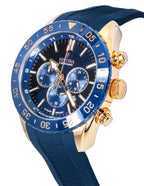 Festina Ceramic Chronograph Rubber Strap Blue Dial Quartz F20516-1 100M Men's Watch