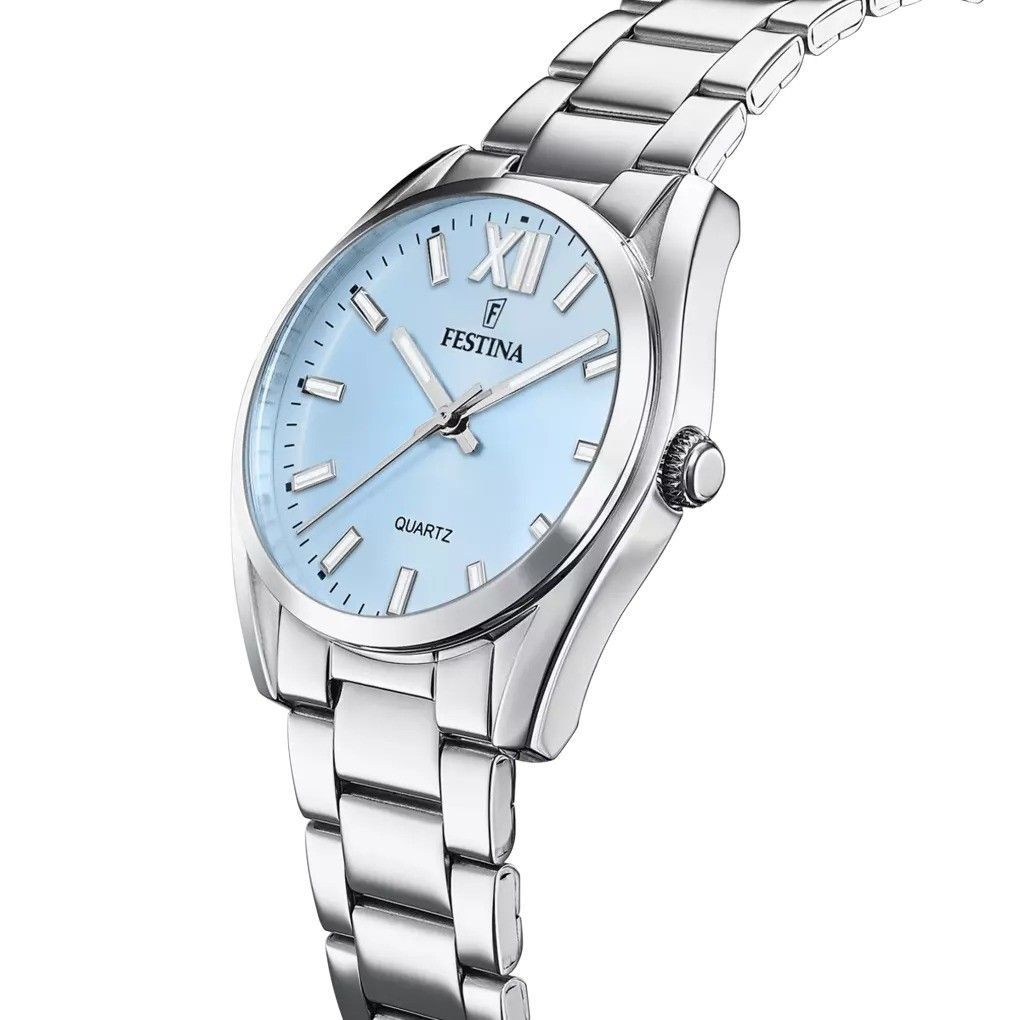 Festina Boyfriend roestvrijstalen blauwe wijzerplaat quartz F20622-3 dameshorloge