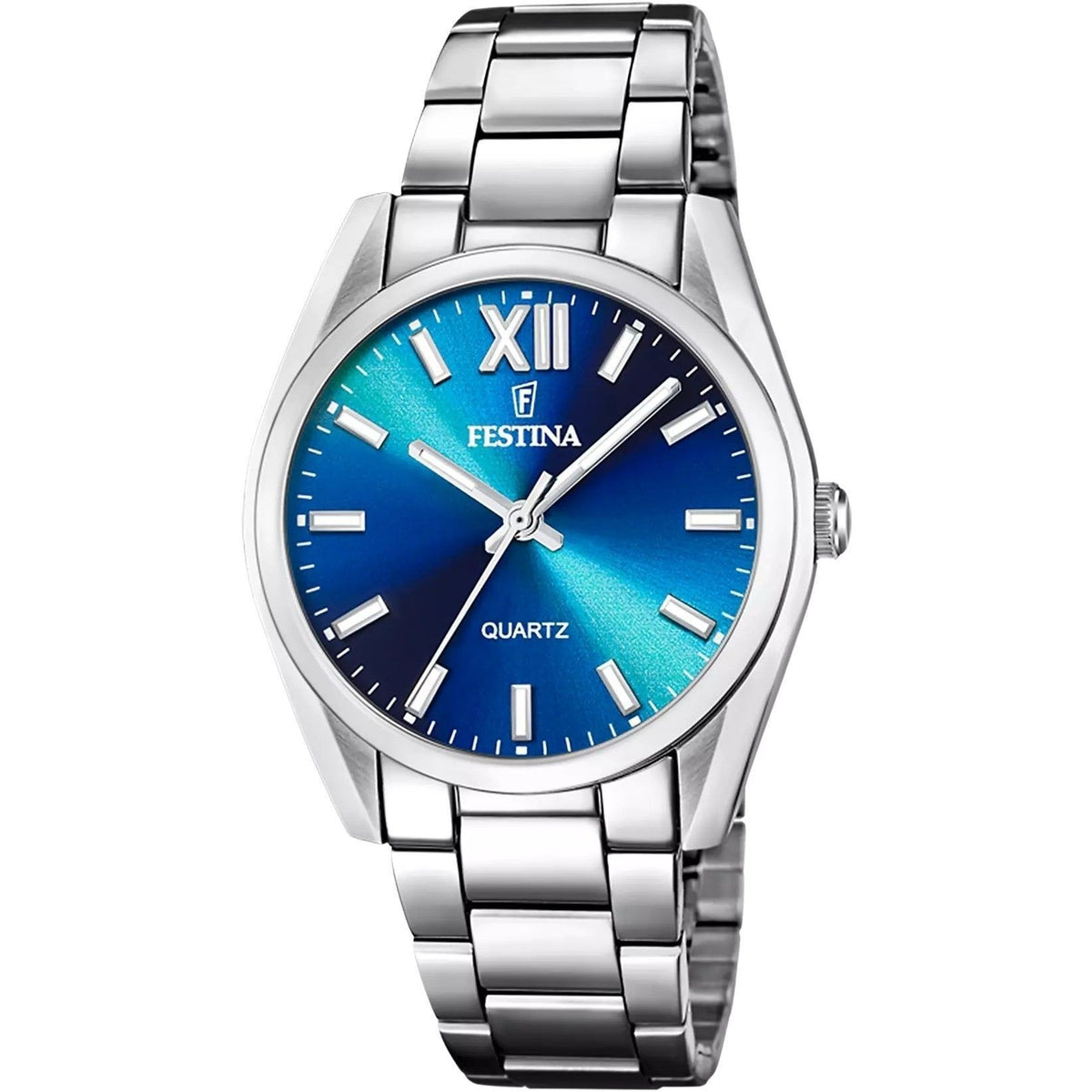 Festina Alegria roestvrij staal blauwe wijzerplaat quartz F20622-I dameshorloge