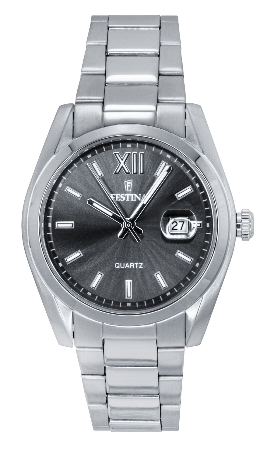 Festina Classic Edelstahl Grau Zifferblatt Quarz F20707-3 Herrenuhr