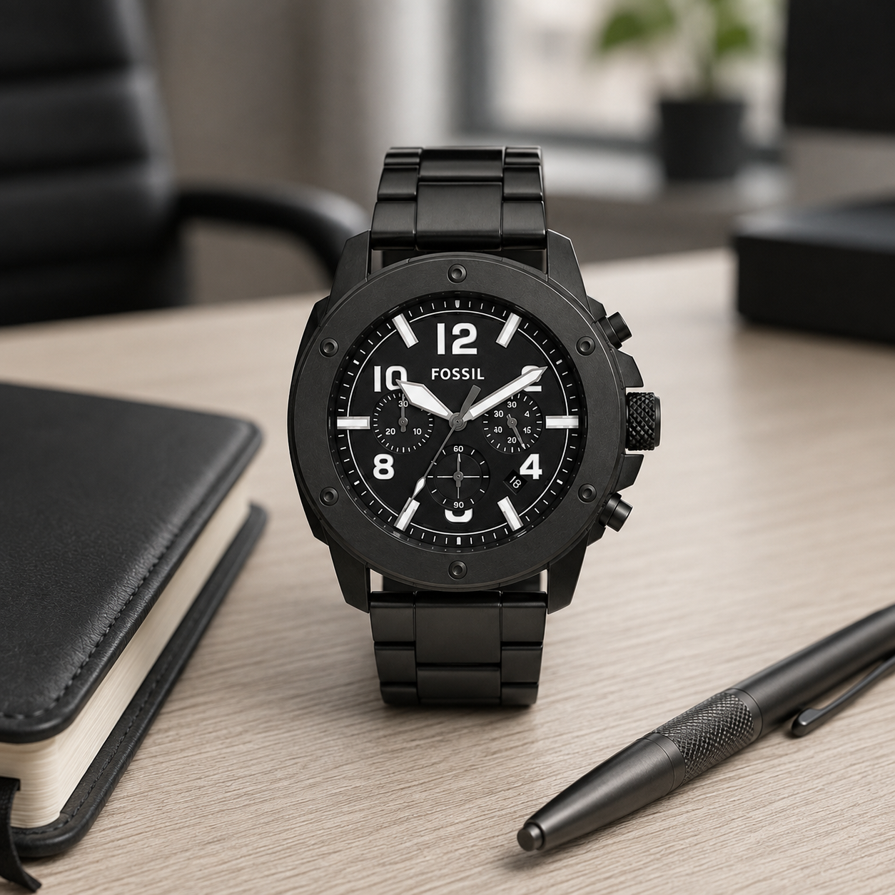 Fossil FS4927 45mm Watch executive desk view