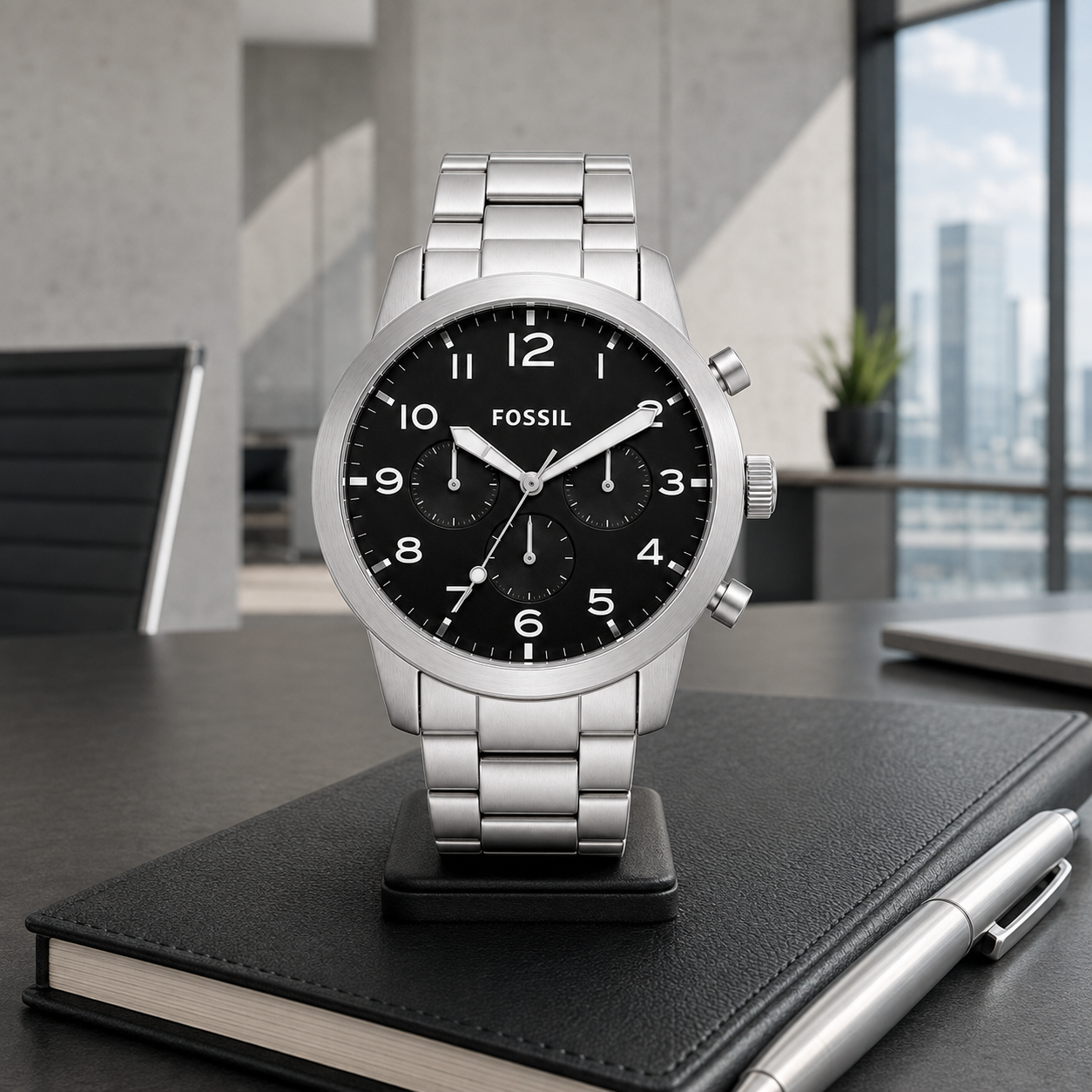 Fossil FS5120 45mm Watch executive desk view