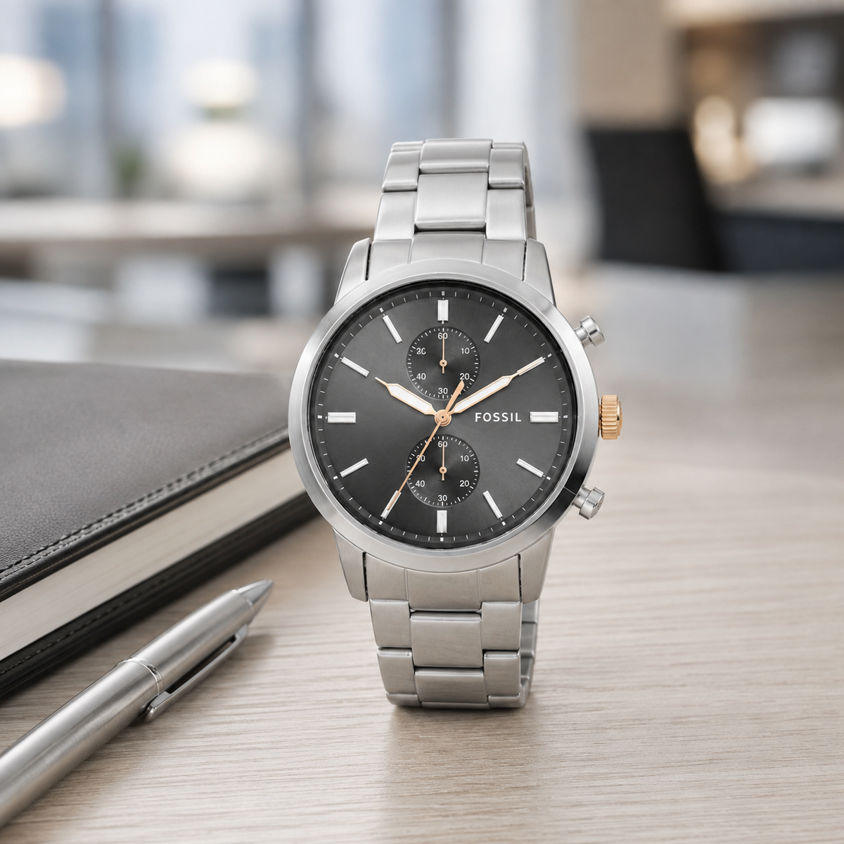 Fossil FS5407 44mm Watch executive desk view