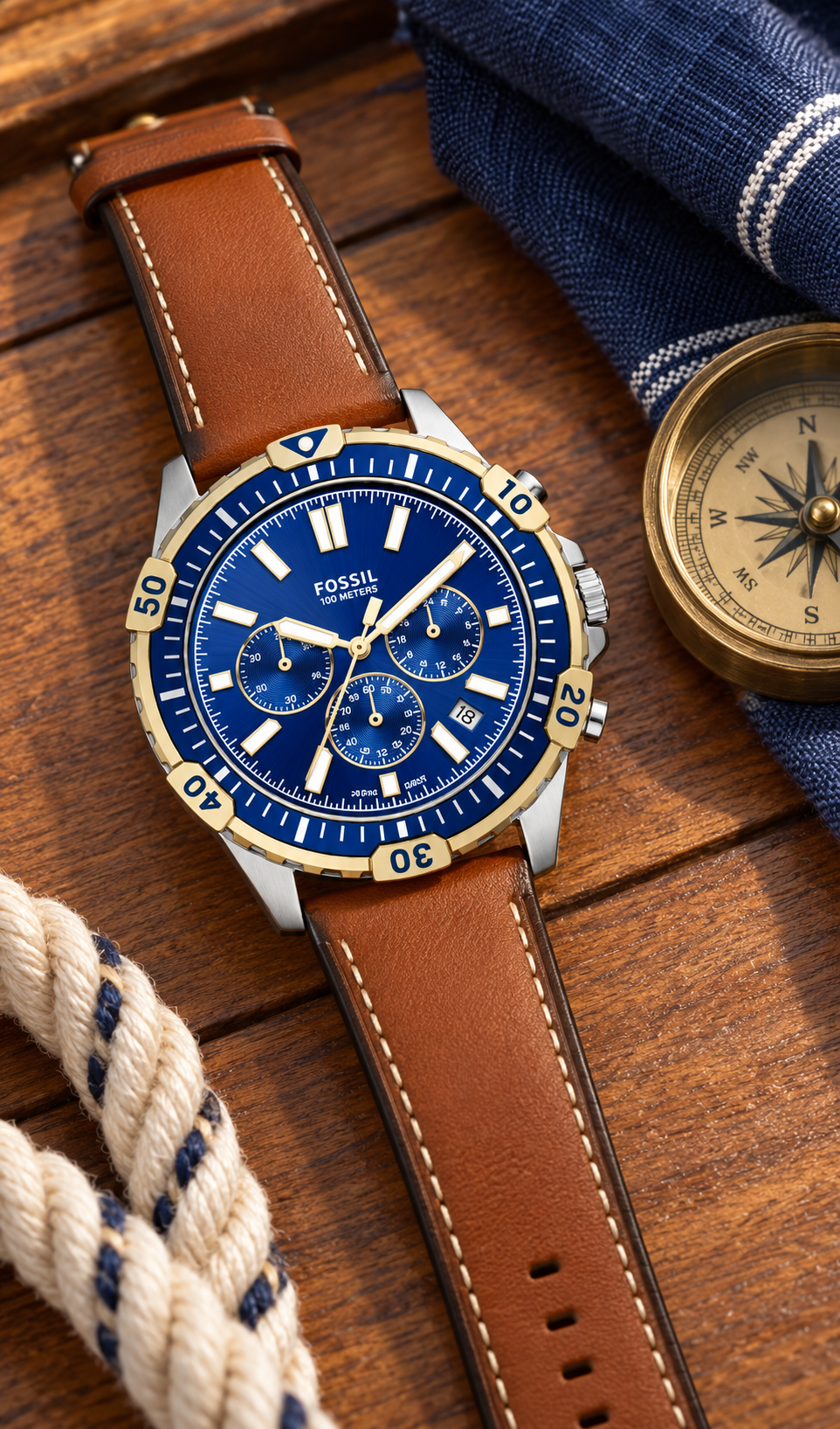Fossil Garrett Chronograph FS5625 44mm Herrenuhr