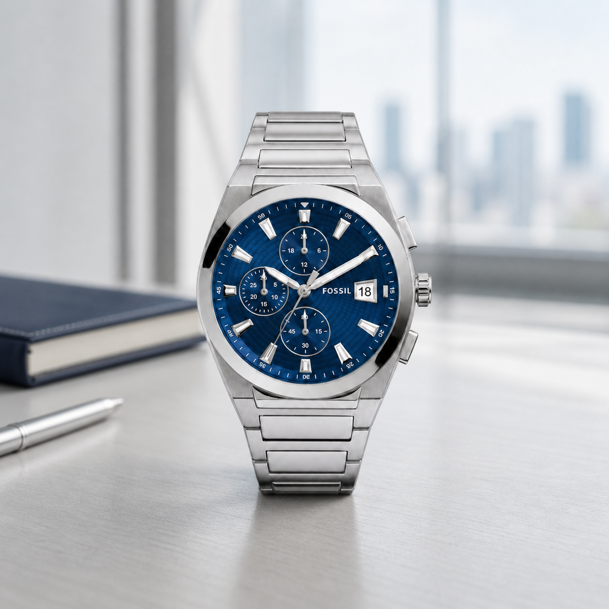 Fossil FS5792 44mm Watch executive desk view