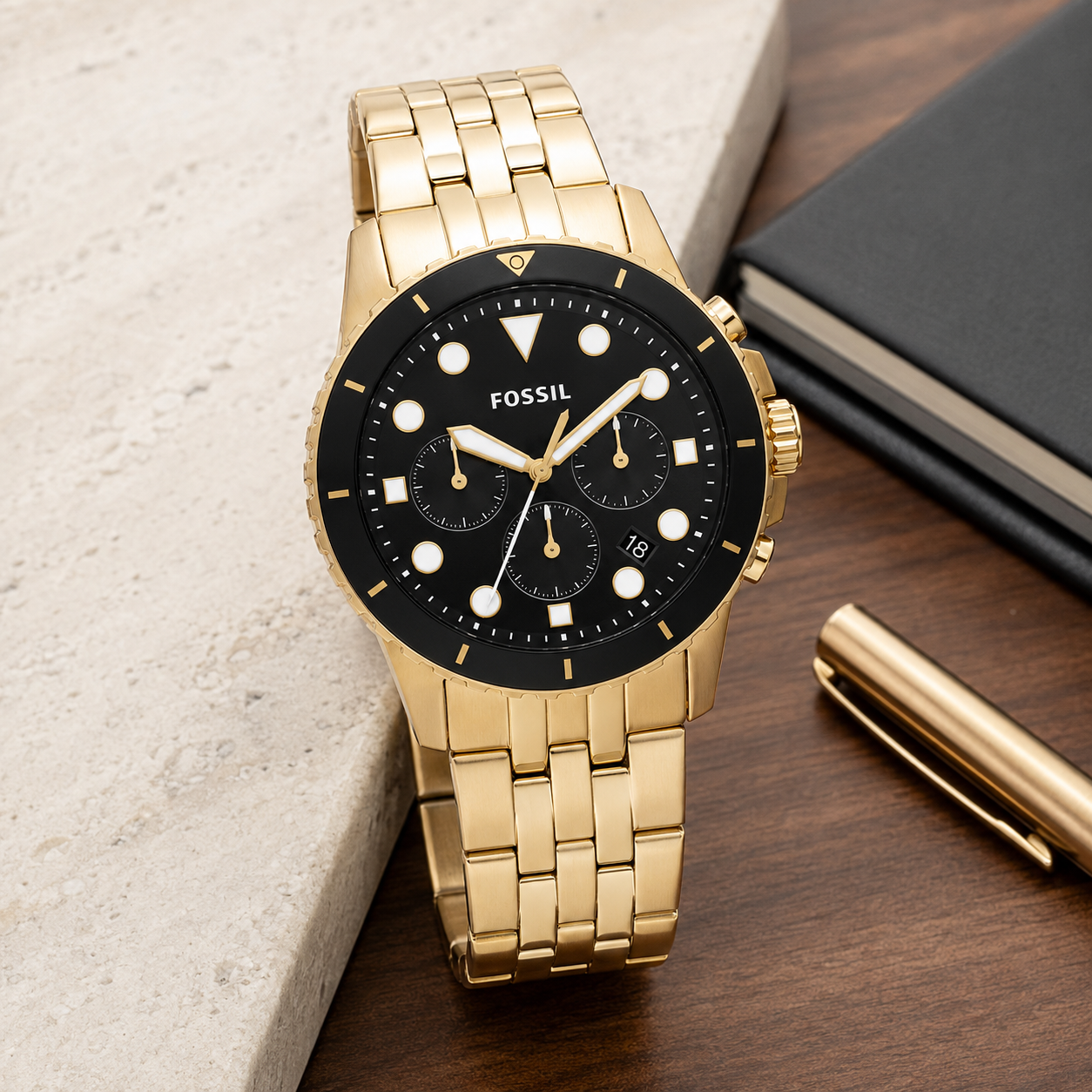 Fossil FS5836 42mm Watch executive desk view