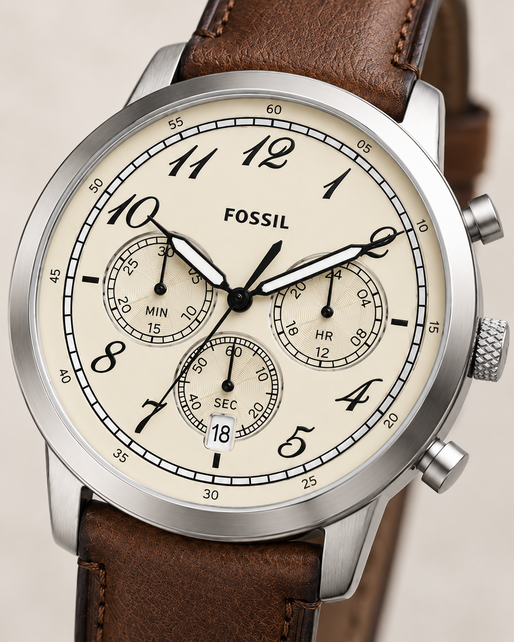 Fossil Neutra FS6022 dial and case detail