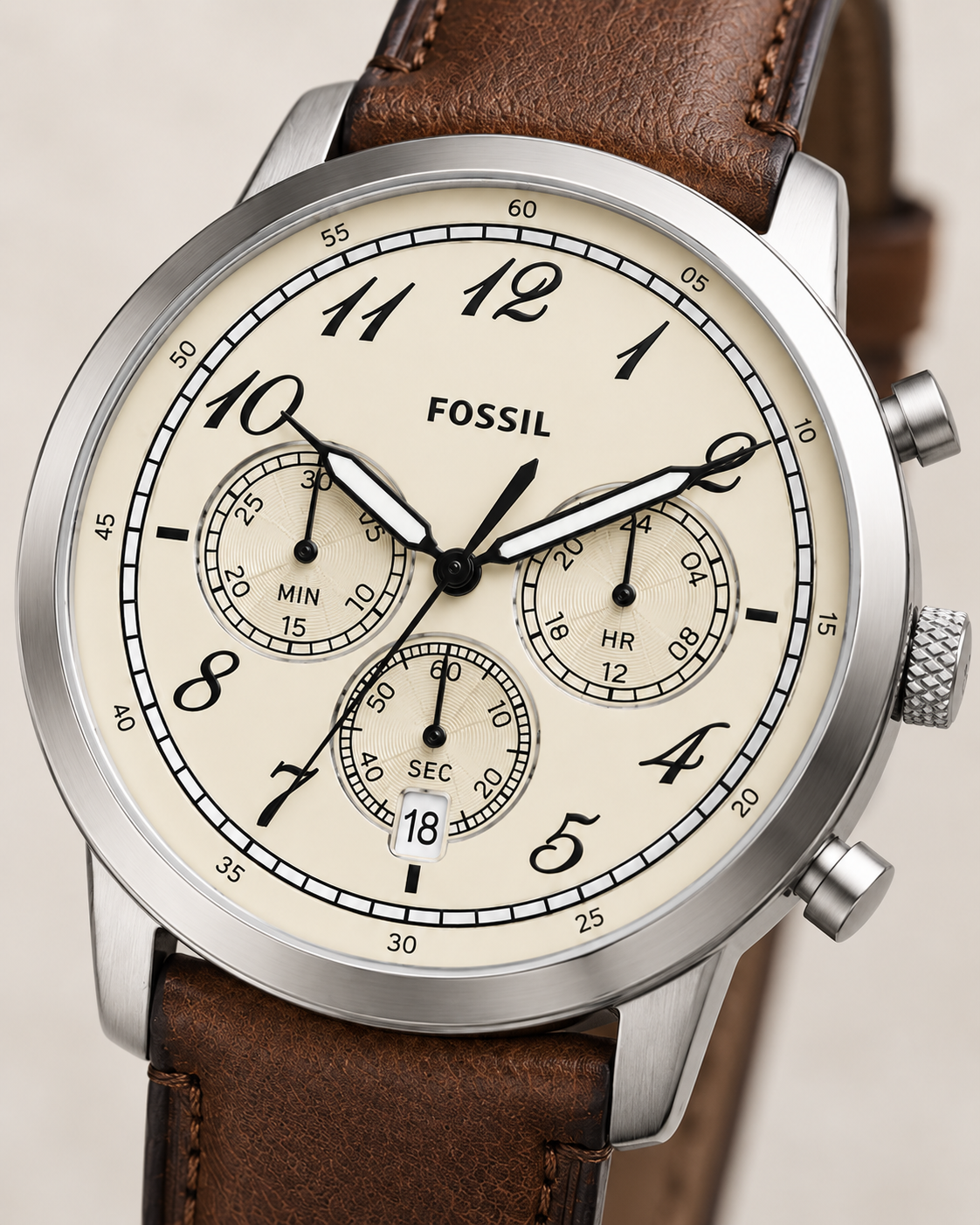 Fossil Neutra FS6022 dial and case detail