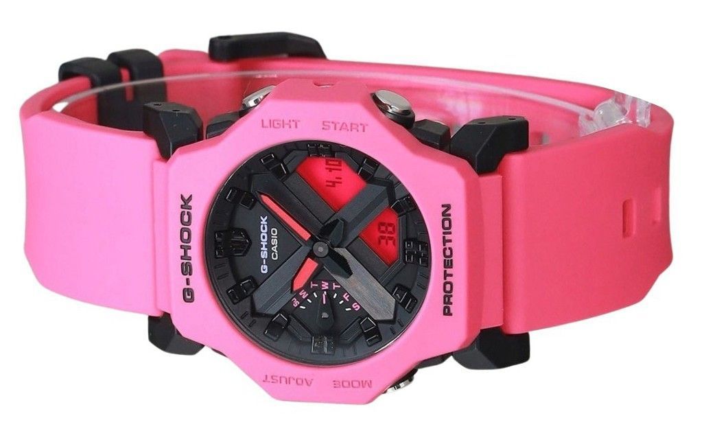 Casio G-Shock Analog Digital Purple Resin Strap Black Dial Quartz GA-2300-4A 200M Men's Watch