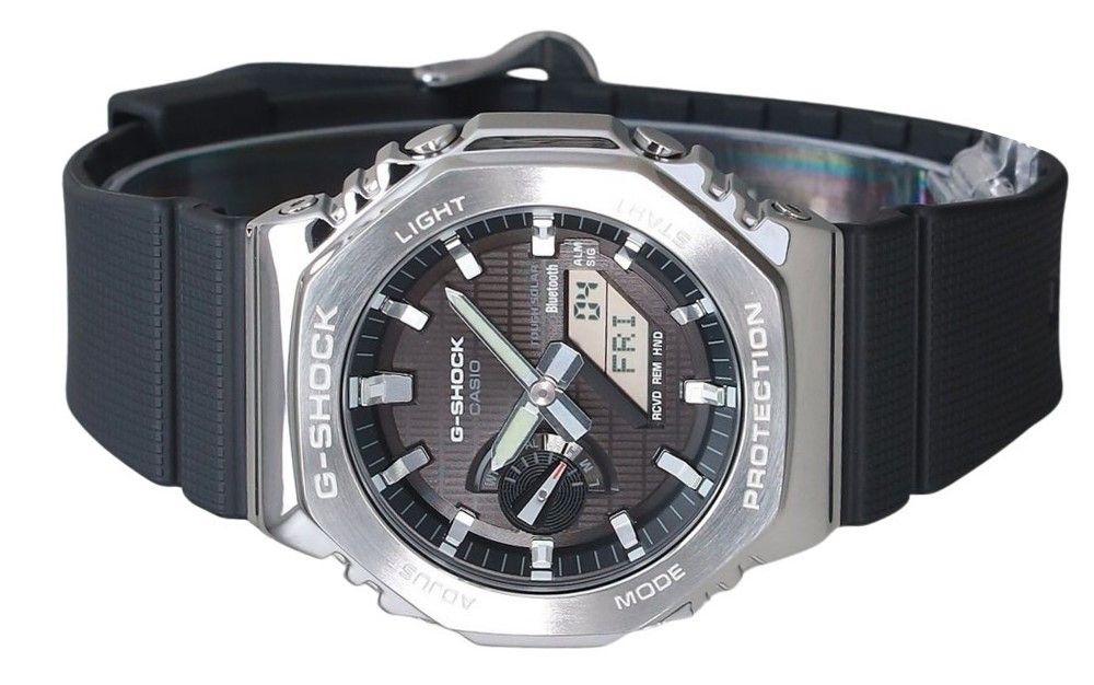 Casio G-Shock G-Steel Analog Digital Smartphone Link Bio Based Resin Strap Black Dial Tough Solar GBM-2100-1A 200M Men's Watch