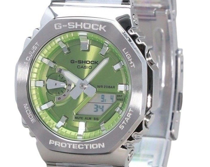Casio G-Shock G-Steel Analog Digital Green Dial Quartz GM-2110D-3A 200M Men's Watch